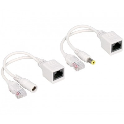 Adaptador PoE pasivo RJ45/Jack hueco, inyector más divisor - CON075