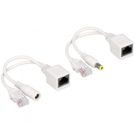 Adaptador PoE pasivo RJ45/Jack hueco, inyector más divisor - CON075