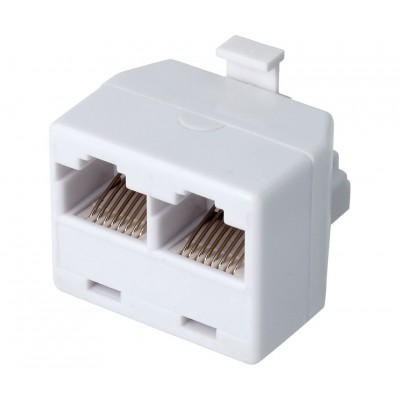 Adaptador RJ45 macho a 2 hembras, (Bolsa 10 unidades) - CON078