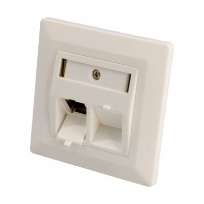Panel frontal para empotrar RJ45 x2 Keystone (Bolsa 6 unidades) - CON088