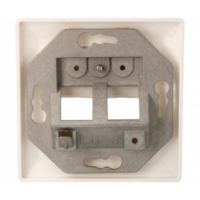 Panel frontal para empotrar RJ45 x2 Keystone (Bolsa 6 unidades) - CON088