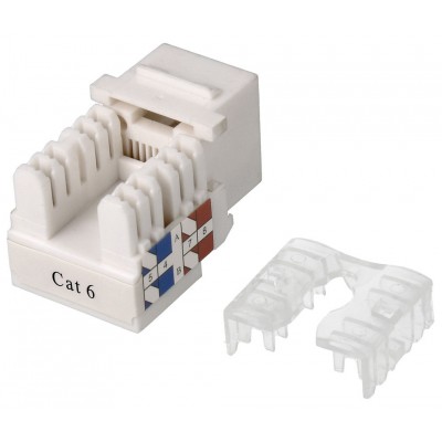 Conector Keystone RJ45 Cat6 UTP Hembra tool-less IDC dual 90º (Bolsa 25 unidades) - CON924