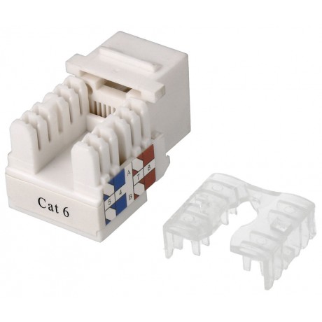Conector Keystone RJ45 Cat6 UTP Hembra tool-less IDC dual 90º (Bolsa 25 unidades) - CON924