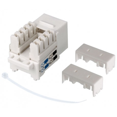Conector Keystone RJ45 Cat.6 UTP hembra tool-less IDC 110 90º (Bolsa 25 unidades) - CON925