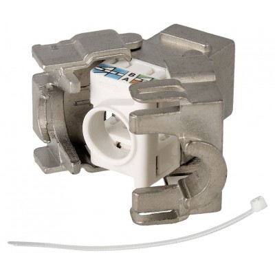 Conector Keystone RJ45 Cat6A FTP hembra panel Tool-less 180º (Bolsa 5 unidades) - CON931