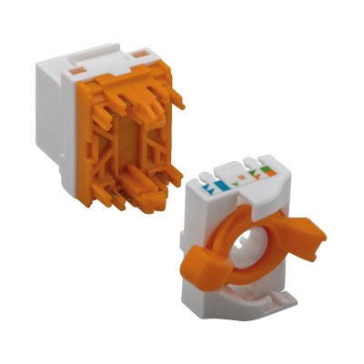 Conector Keystone RJ45 Cat6 UTP hembra Tool-less 180º (5 unidades) - CON1147