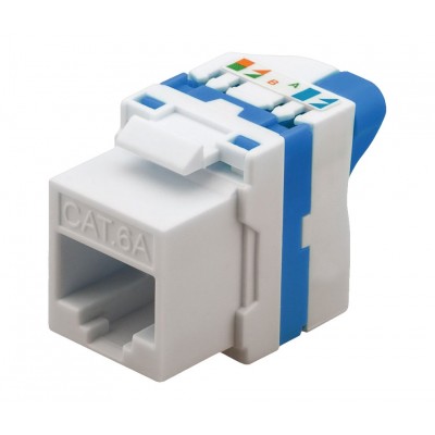 Conector Keystone RJ45 Cat6A UTP hembra Tool-less 180º (5 unidades) - CON1148