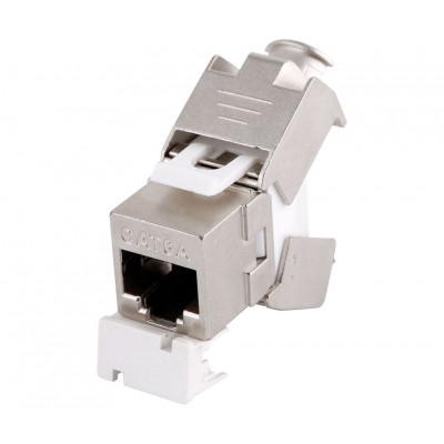 Conector Keystone RJ45 Cat.6A FTP hembra tool-less 180º (10 unidades) - CON1153