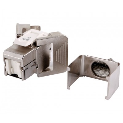 Conector Keystone RJ45 Cat.6A FTP hembra tool-less 180º (10 unidades) - CON1154