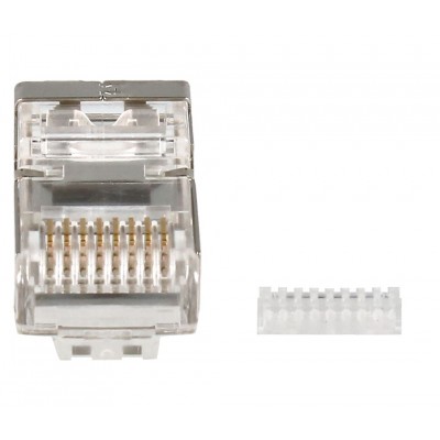Conector RJ45 Cat.7 UTP/FTP macho 50µ oro (100 unidades) - CON1159