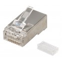 Conector RJ45 Cat.7 UTP/FTP macho 50µ oro (100 unidades) - CON1159