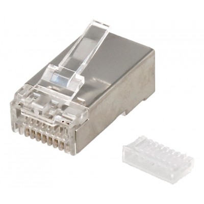 Conector RJ45 Cat.7 UTP/FTP macho 50µ oro (100 unidades) - CON1159