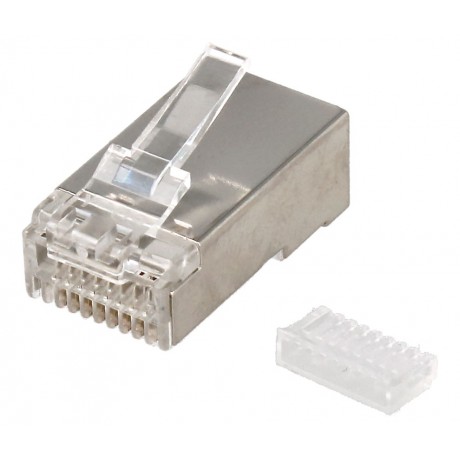 Conector RJ45 Cat.7 UTP/FTP macho 50µ oro (100 unidades) - CON1159