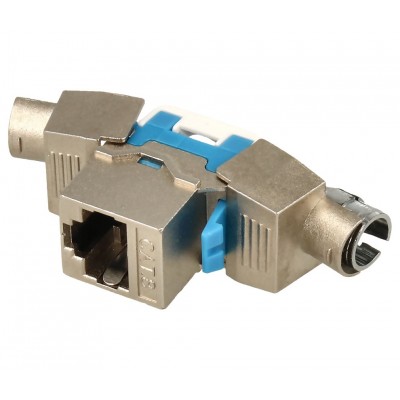 Conector Keystone RJ45 Cat.8 FTP hembra tool-less 180º (10 unidades) - CON1310