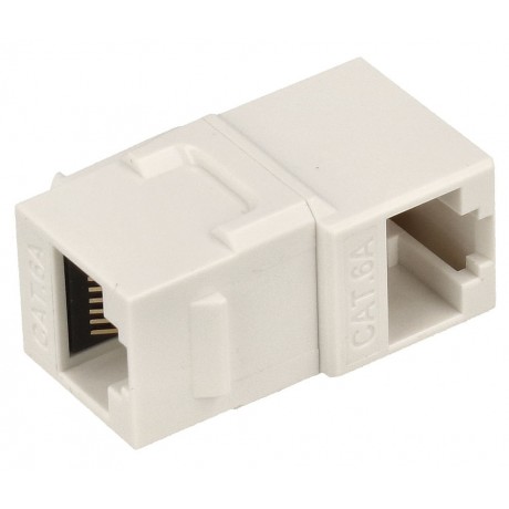 Adaptador Keystone RJ45 Cat.6A UTP hembra-hembra acodado (10 unidades) - CON1330