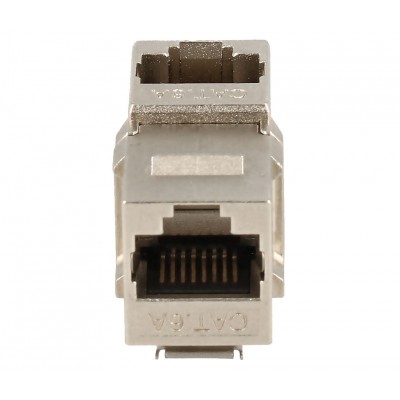 Adaptador Keystone RJ45 Cat.6A FTP hembra-hembra acodado (10 unidades) - CON1334