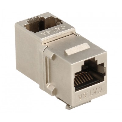 Adaptador Keystone RJ45 Cat.6A FTP hembra-hembra acodado (10 unidades) - CON1334