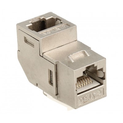 Adaptador Keystone RJ45 Cat.6A FTP hembra-hembra acodado (10 unidades) - CON1335