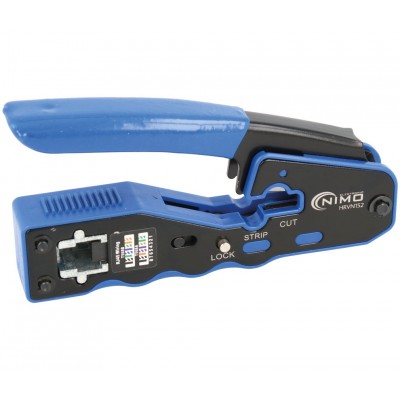 Crimpadora HRVN152 compacta de conectores modulares RJ45 Fast 1-2-3