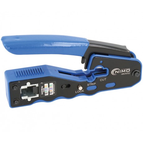 Crimpadora HRVN152 compacta de conectores modulares RJ45 Fast 1-2-3