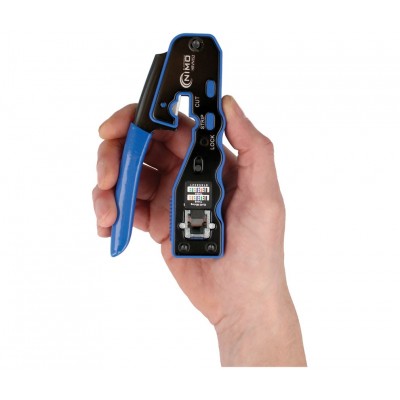 Crimpadora HRVN152 compacta de conectores modulares RJ45 Fast 1-2-3