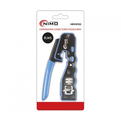 Crimpadora HRVN152 compacta de conectores modulares RJ45 Fast 1-2-3