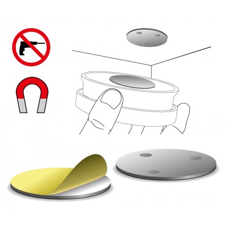 Kit de montaje magnético para detectores de humo y CO2 de Alecto - SMK10