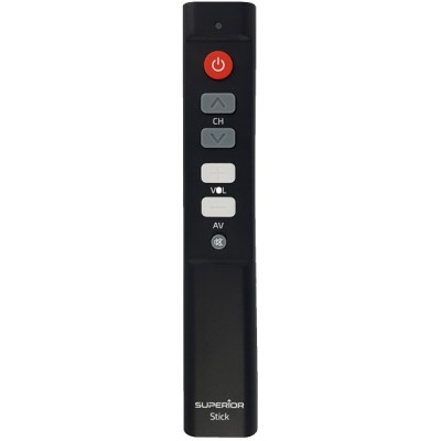 MAN2050N Mando universal de televisión sencillo programable botón a botón slim NEGRO