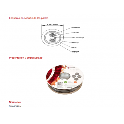 Rollo de cable para micrófono HQ2 apantallado extra flexible - WIR9031