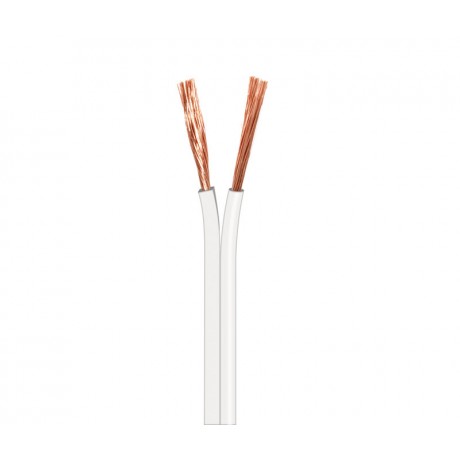 Cable de altavoz 2x0.75mm Blanco Polarizado 10m - WIR9002-10