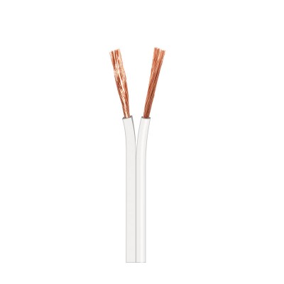 Cable de altavoz 2x0.75mm Blanco Polarizado 20m - WIR9002-20