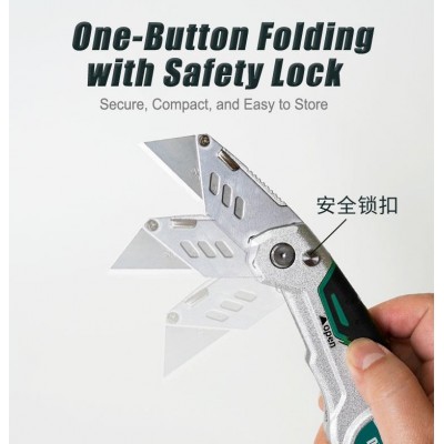 Navaja plegable con doble función, cinta métrica y navaja multiusos de Proskit - DK-2125