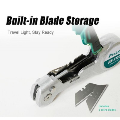 Navaja plegable con doble función, cinta métrica y navaja multiusos de Proskit - DK-2125