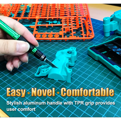 Estuche de cúters con mango de aluminio y 13 cuchillas de Proskit - PD-398