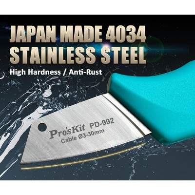 PD-992 Cuchilla de electricista con cubierta de seguridad de Proskit