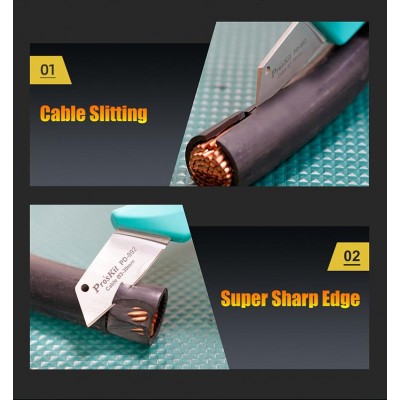 PD-992 Cuchilla de electricista con cubierta de seguridad de Proskit