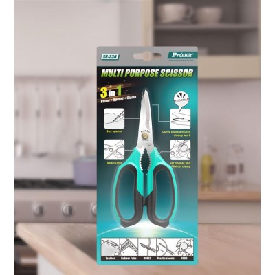 SR-336 Tijera multiusos filo serrado, abridor y corta alambre de Proskit