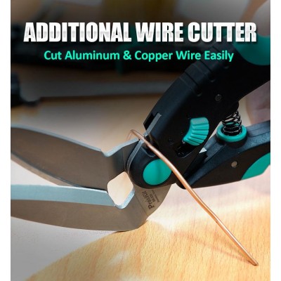 SR-339 Tijera multiusos con muelle y hoja serrada angulada 45º de Proskit