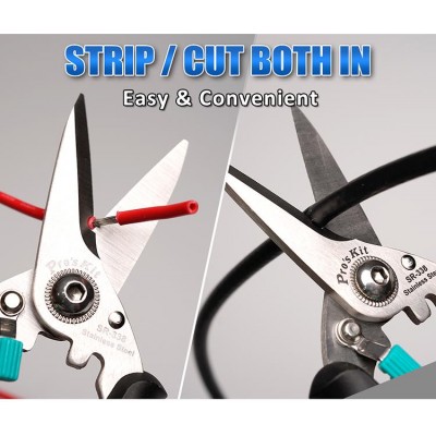 SR-338 Tijera multiusos con hoja serrada y muelle de Proskit