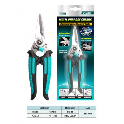 SR-338 Tijera multiusos con hoja serrada y muelle de Proskit