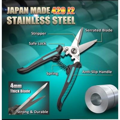 SR-338 Tijera multiusos con hoja serrada y muelle de Proskit