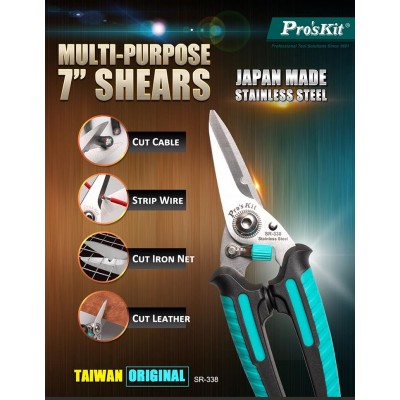 SR-338 Tijera multiusos con hoja serrada y muelle de Proskit