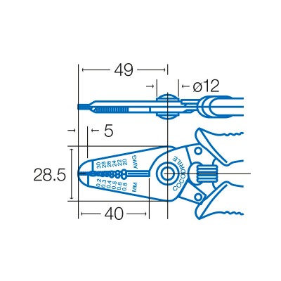 8PK-3001D Alicate de corte y pelacables de Proskit