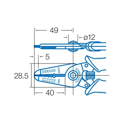 1PK-3001E Alicate de corte y pelacables de Proskit