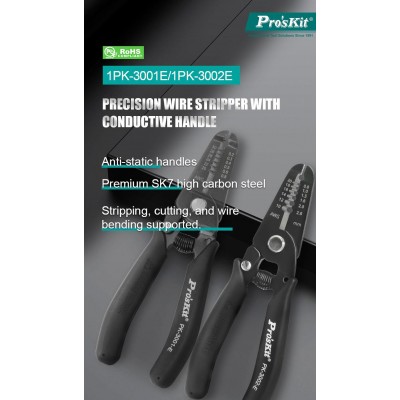 1PK-3001E Alicate de corte y pelacables de Proskit