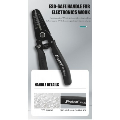 1PK-3001E Alicate de corte y pelacables de Proskit
