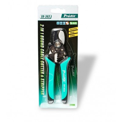 SR-363B Alicate de corte y pelacables redondo 2 en 1 de Proskit