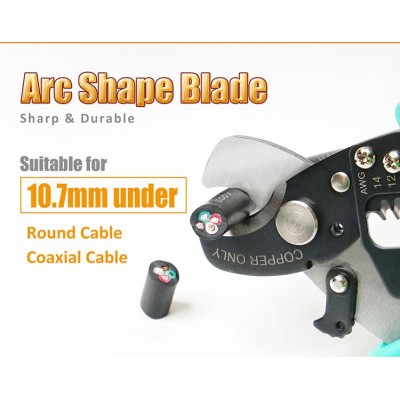 SR-363A Tenaza de corte y pelacables redondo 2 en 1 de Proskit