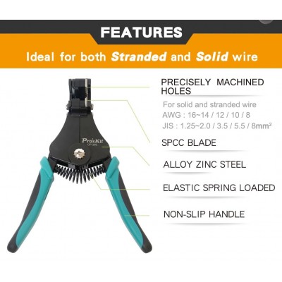 CP-380 Pelacables para conductores flexibles de 1.25 a 8.0mm2 de PROSKIT
