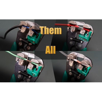 8PK-371DU Mordaza de corte, pelacables y crimpadora de Proskit